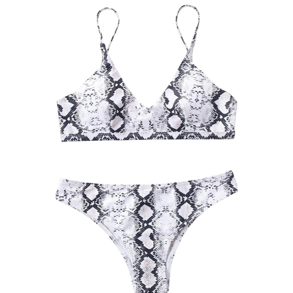 Women’s Snakeskin Print Bikini Swimsuit Size Medium